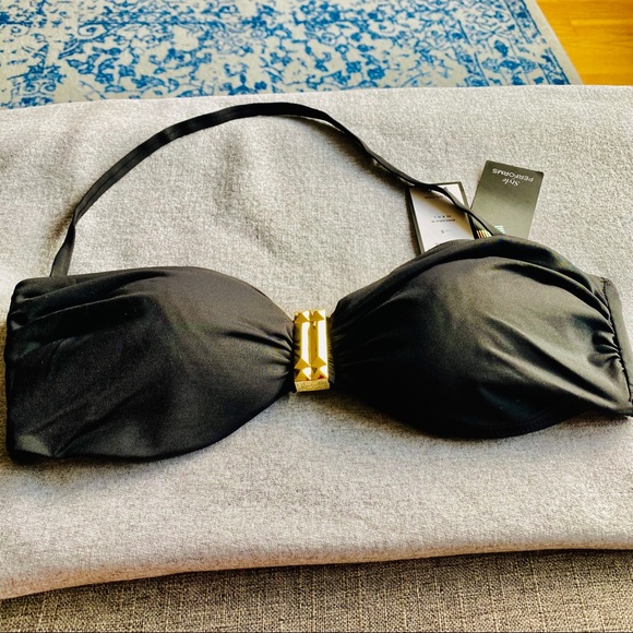 NWT BCBGMAXAZRIA Femme Fatale Gold Studded Bikini - Picture 2 of 6